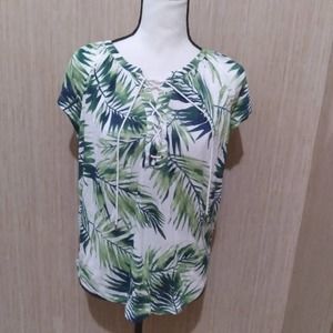 Chaps sleeveless tshirt with drawstrings sz S, NWT